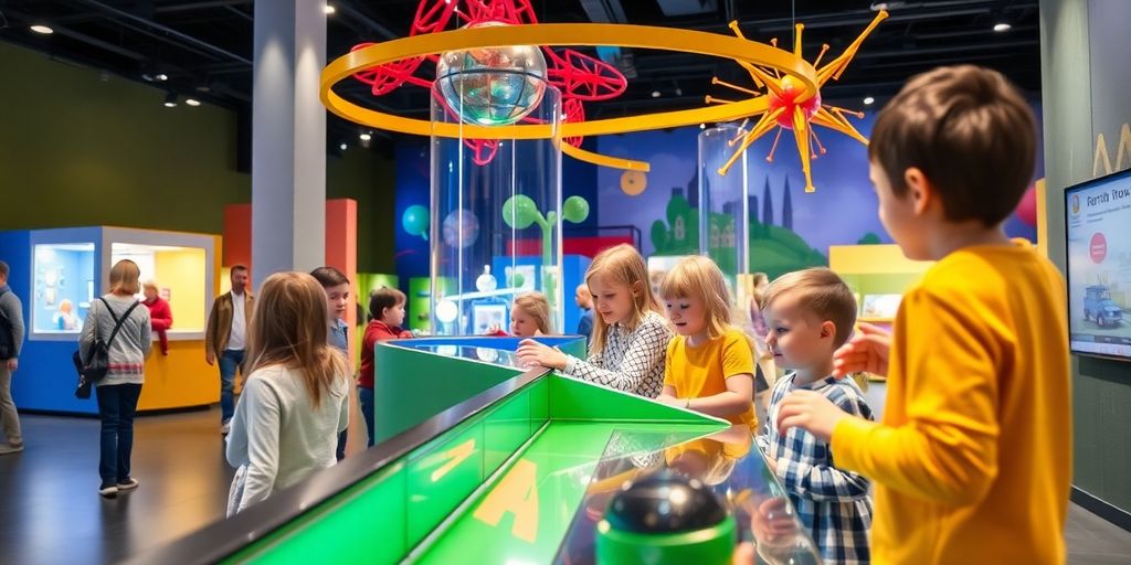 Kinder in einem interaktiven Museum in Köln
