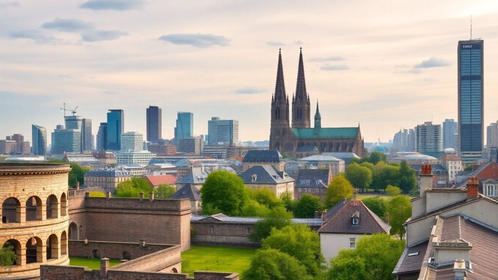 Köln: Römerzeit bis Moderne, Dom im Hintergrund