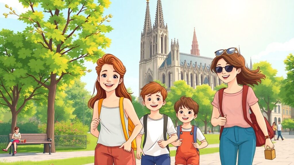 Familie hat Spaß in Köln mit Kindern